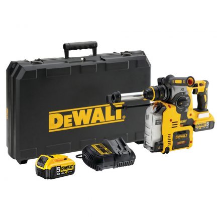 DeWalt  DCH275P2-QW Akkus fúró-vésőkalapács +porelszívó SDS-Plus 18V 5,0Ah koffer