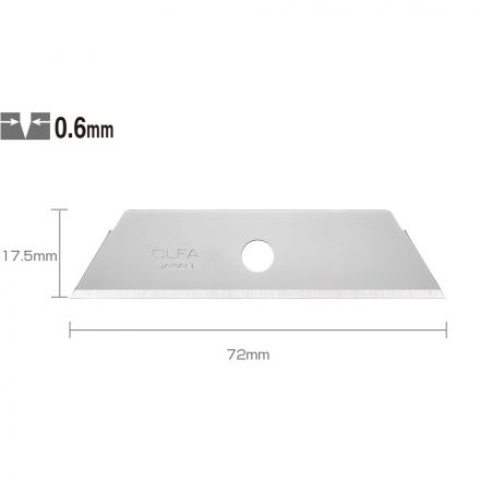 Olfa  Ipari pót trapézpenge 17,5mm/0,6mm/5db  SKB-2/5B