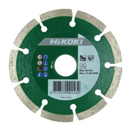 Hikoki  752811 Gyémánt vágótárcsa szegmentált (10mm), beton/tégla/kő 115x22,23mm