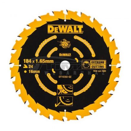 DeWalt DT10302-QZ  Körfűrészlap Extreme 184x16  24T