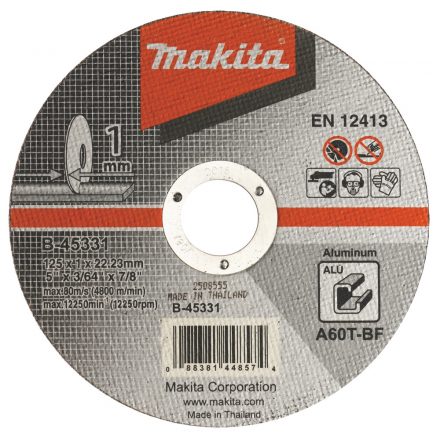 Makita  B-45331 Vágótárcsa 125x1,0x22,23mm ALUMÍNIUM