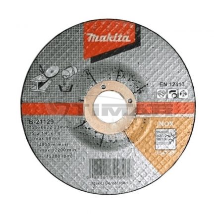 Makita  B-21129 Tisztítótárcsa  INOX, 125x22,23mm, 6,0mm vastag