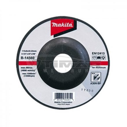 Makita  B-14560 Tisztítótárcsa  ALU, 115x22,23mm, 6,4mm vastag