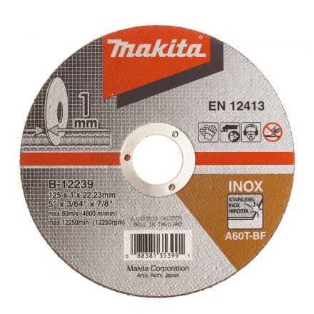 Makita  B-12239 Vágótárcsa 125x1,0x22,23mm INOX