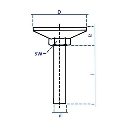 Talpcsavar (fix)  K40/M8x40