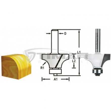 Makita  D-48290 Gömbölyítő csapágyas kés, befogó:6 átmérő:19 munkahossz:3,2