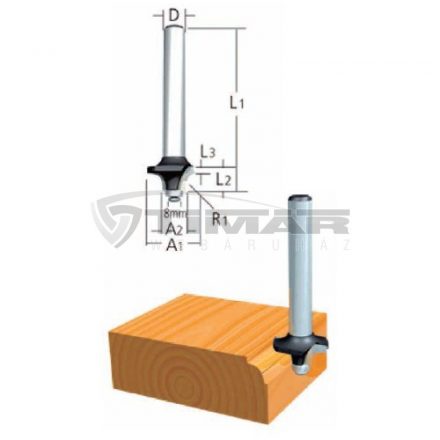 Makita  D-48430 Kerekítő kés, befogó:6 átmérő:17 munkahossz:2,3