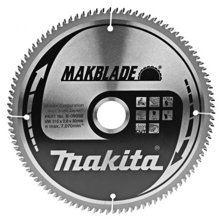 Makita B-09092 Körfűrésztárcsa gérvágóhoz 216x30 Z100