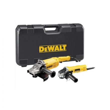 DEWALT  DWE492TWIN2-QS Sarokcsiszoló PACK  kofferben (DWE4151+DWE492)