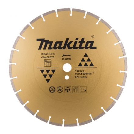 Makita  D-56998 Gyémánt vágótárcsa szegmentált, beton 350x25,4mm