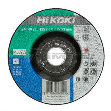 Hikoki  4100231 Vágótárcsa FÉM átmérő:115x6,0x22,2mm