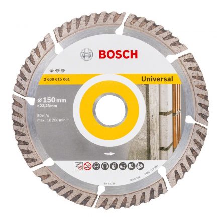 Bosch Standard for Universal Gyémánt vágótárcsa szegmentált, beton/vasbeton/tégla/kő 150x22,23mm 2608615061