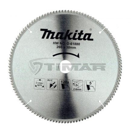 Makita  D-61880 Körfűrészlap STANDARD ALU 260/30mm Z120