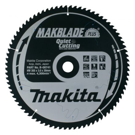 Makita B-08741 Körfűrésztárcsa Makblade plus 355x30mm Z80