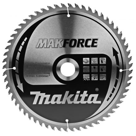 Makita B-08573 Körfűrésztárcsa Makforce 270/30mm Z60