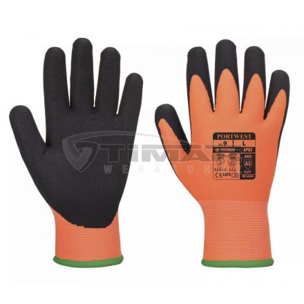 Munkavédelmi  Kesztyű PORTWEST AP02 Thermo Pro Ultra Téli/bélelt narancs-fekete nitril mártott PW-AP02O8RL  9/L