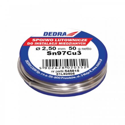 Dedra  31L92505 Forrasztóanyag 2,5mm 50g SN97Cu3