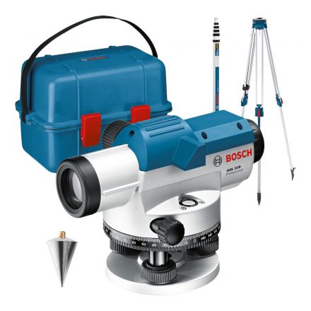 Bosch  GOL32D Professional Optikai Szintező szett  BT160 állvánnyal GR500 mérőléccel 0601068502