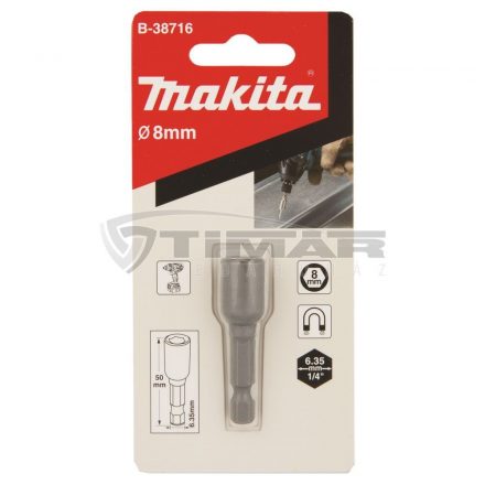 Makita  B-38716 mágneses dugókulcs 8x50mm 1/4"