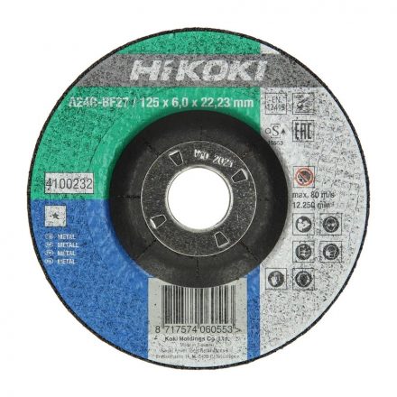 Hikoki  4100232 Vágótárcsa 125x6,0x22,23mm FÉM