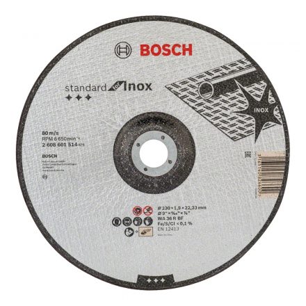 Bosch Standard for Inox Vágótárcsa 230x1,9x22,23mm INOX 2608601514