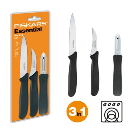 Fiskars  ESSENTIAL hámozó készlet, 3 részes 200716