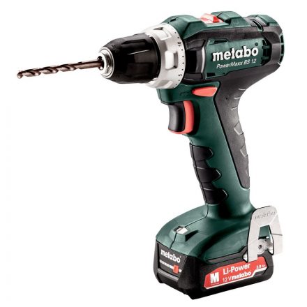 Metabo  PowerMaxx BS12 Akkus fúrócsavarozó 12V Li-Power 2x2,0Ah, metaBOX 118 601036500