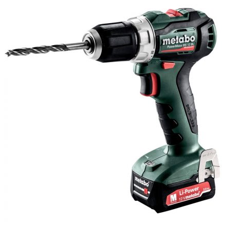 Metabo  PowerMaxx BS12 BL Akkus fúrócsavarozó 12V Li-Power 2x2,0Ah, metaBOX 118 601038500