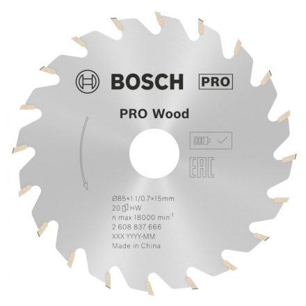 Bosch 2608837666 Körfűrészlap ST WO H 85x15 T20