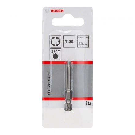 Bosch 2607001636 Csavarozó bitfej, extra kemény, torx T20x49mm