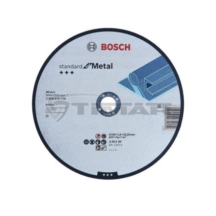 Bosch 2608619770 Standard for Metal vágótárcsa egyenes A 46 S BF 230x22,23x1,9mm