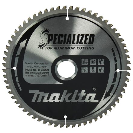 Makita B-33299 Körfűrészlap 216x30 mm Z64 ALU