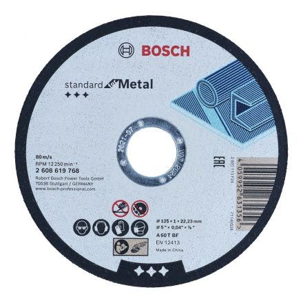 Bosch Standard for Metal Vágótárcsa 125x1,0x22,23mm INOX 2608619768