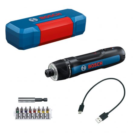 Bosch Go Akkus csavarhúzó beépített akkumulátorral (USB-ről tölthető), tárolótokban 06019H2201