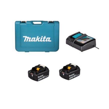 Makita  Akkumulátor szett 18V 2xBL1850+DC18RC+koffer