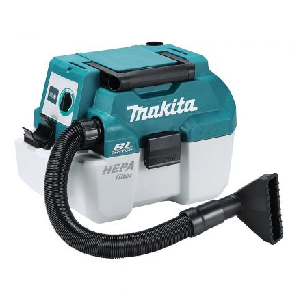 Makita  DVC750LZ Akkus porszívó, száraz-nedves 18V LXT akku és töltő nélkül L-osztály, HEPA szűrő, 7,5/4,5L