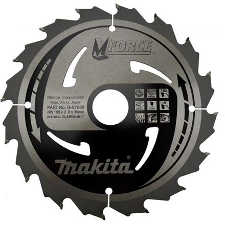 Makita  B-07939 Körfűrésztárcsa Mforce 180/30mm Z16