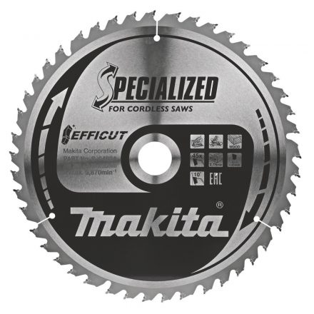 Makita  B-64624 EFFICUT Körfűrésztárcsa 260mm f:30 Z45