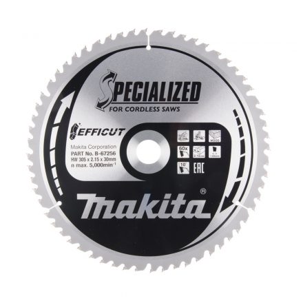 Makita  B-67256 EFFICUT Körfűrésztárcsa 305mm f:30 Z60