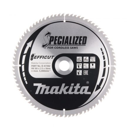 Makita  B-67262 EFFICUT Körfűrésztárcsa 305mm f:30 Z80