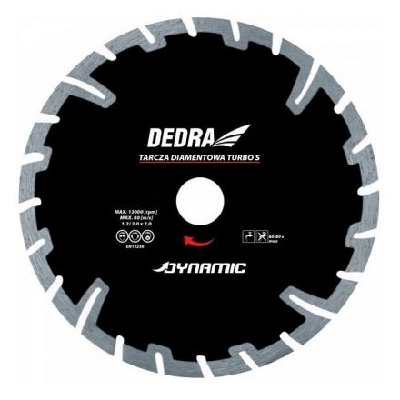 Dedra  HP2132 TURBO S DYNAMIC Gyémánt vágótárcsa szegmentált, beton/tégla/kő 125x22,2mm