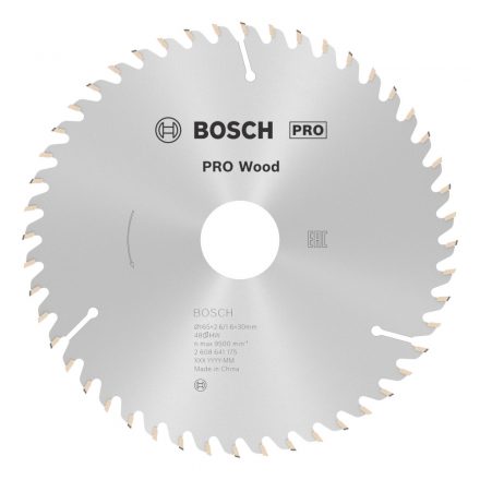 Bosch 2608641175 Optiline Wood Körfűrésztárcsa 165x2,6/1,6x30/20 mm, Z=48, ATB