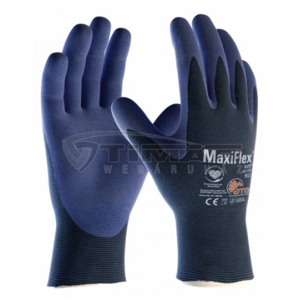 Munkavédelmi  Kesztyű ATG 34-274 MaxiFlex Elite sötétkék nitril mártott  10/XL