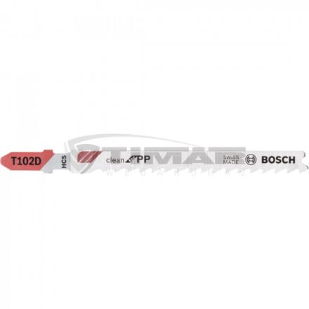 Bosch 2608667443 Szúrófűrészlap T102 D 3db Clean for PP (Polipropilén)