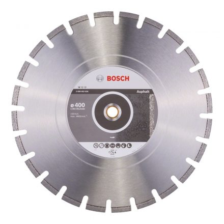 Bosch Standard for Asphalt Gyémánt vágótárcsa szegmentált, aszfalt/bitumen 400x20/25,4mm 2608602626