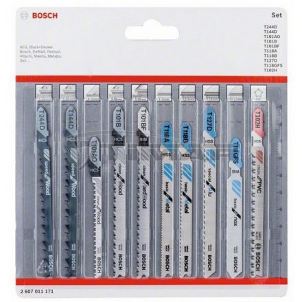 Bosch 2607011171 Szúrófűrészlap készlet tetszőleges anyaghoz 10 r. (wood, metal,inox,alu,pvc)