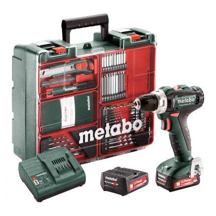 Metabo  PowerMaxx BS12 Set akkus fúrócsavarozó +MOBILMŰHELY 12V Li-Power 2x2,0Ah, koffer 601036870