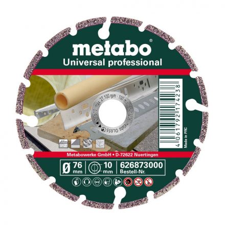 Metabo  626873000 Universal Professional UP Gyémánt vágótárcsa szegmentált, fa/fém/beton/csempe 76x10mm