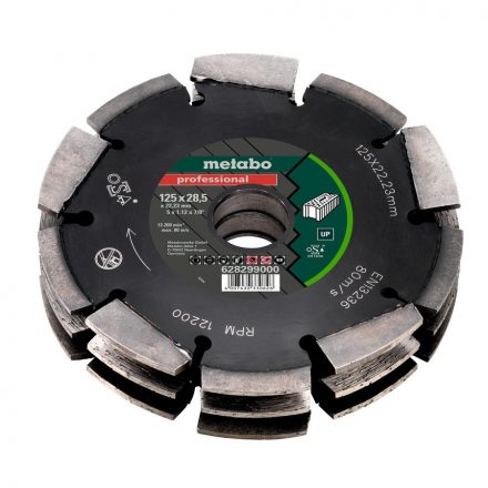 Metabo  628298000 Professional UP Gyémánt vágótárcsa 2soros, szegmentált, ytong/tégla/beton 125x22,23mm