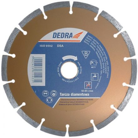 Dedra  H1105 Gyémánt vágótárcsa szegmentált, beton/tégla/kő 110x22,23mm